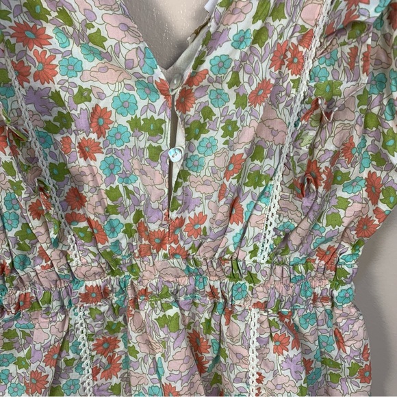 Love The Label Ines Cotton Tiered Floral Mini Dress - Picture 6 of 12